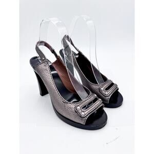 Chloe Slingback Metallic Pumps Size 37
